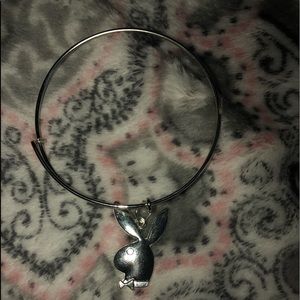 Sterling sliver playboy charm bangles